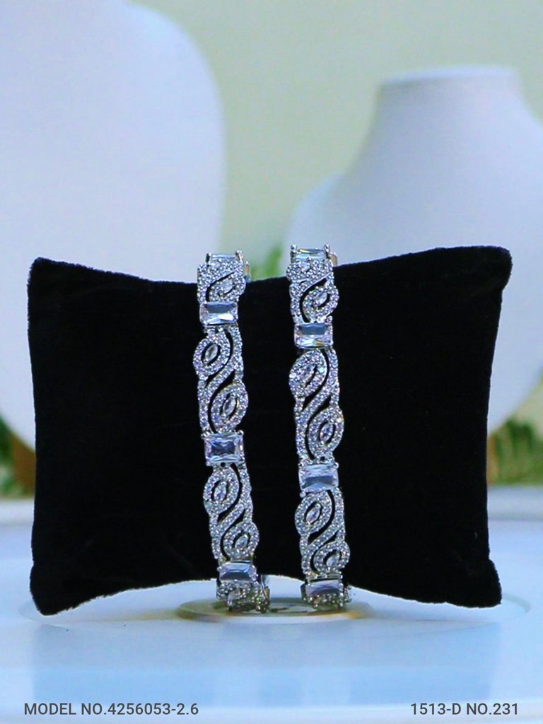 Royal Spark CZ Bangles - Amaara World USA - SKU 4256053