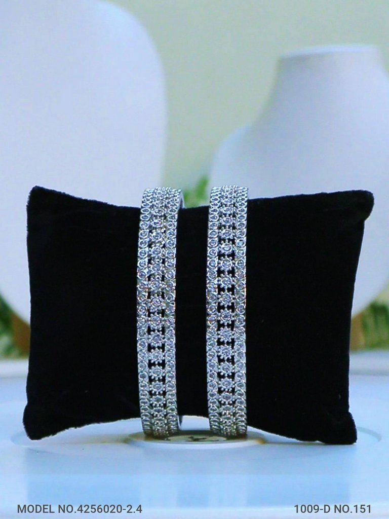Golden Spark CZ Bangles - Amaara World USA - SKU 4256020