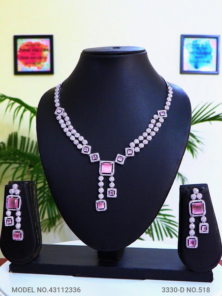 Classic Cz Necklace | Light Sets for All Occasions - Style 2 - Amaara World