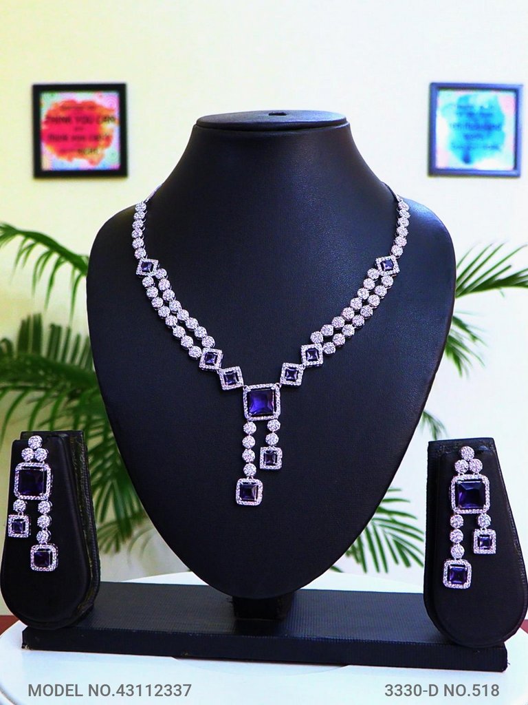 Classic Cz Necklace | Light Sets for All Occasions - Style 3 - Amaara World