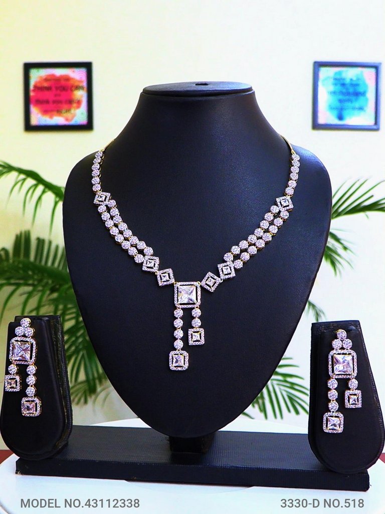 Classic Cz Necklace | Light Sets for All Occasions - Style 4 - Amaara World