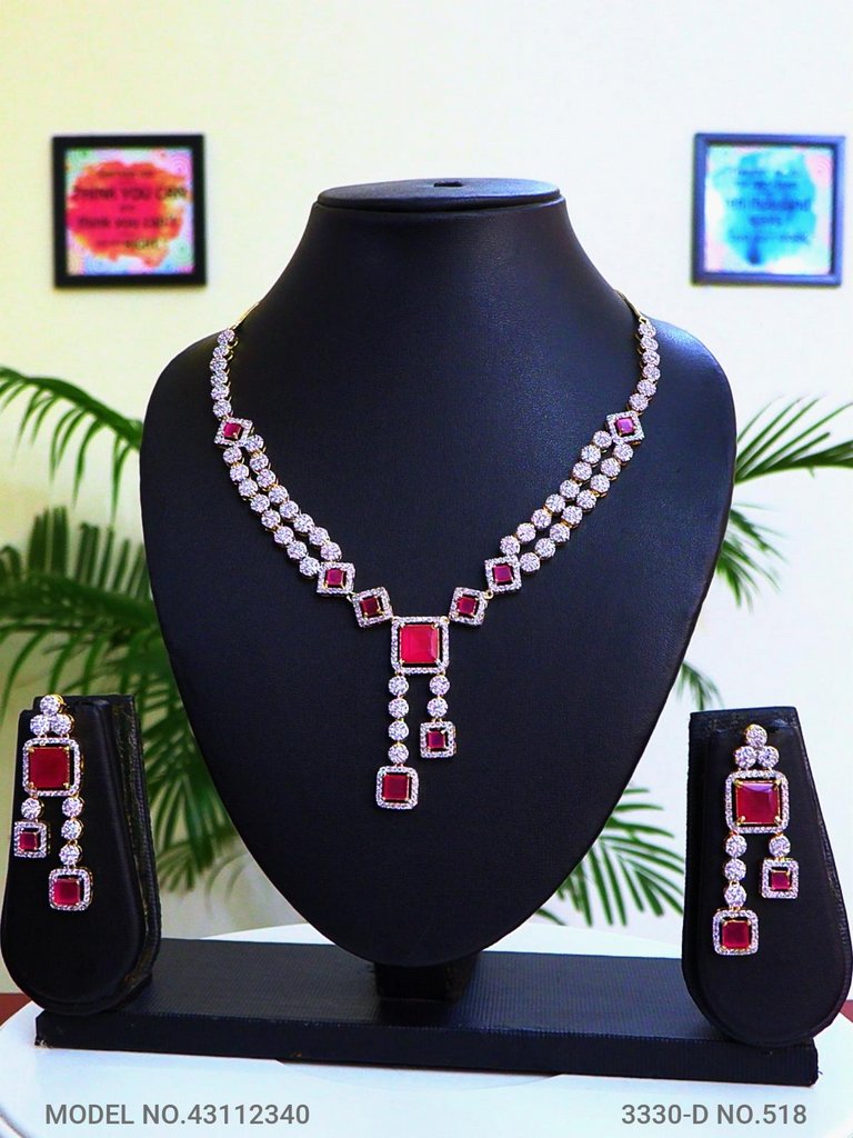 Classic Cz Necklace | Light Sets for All Occasions - Style 6 - Amaara World