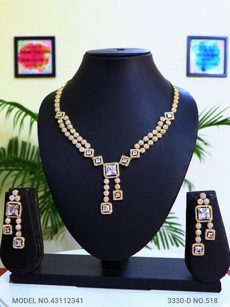 Classic Cz Necklace | Light Sets for All Occasions - Style 7 - Amaara World
