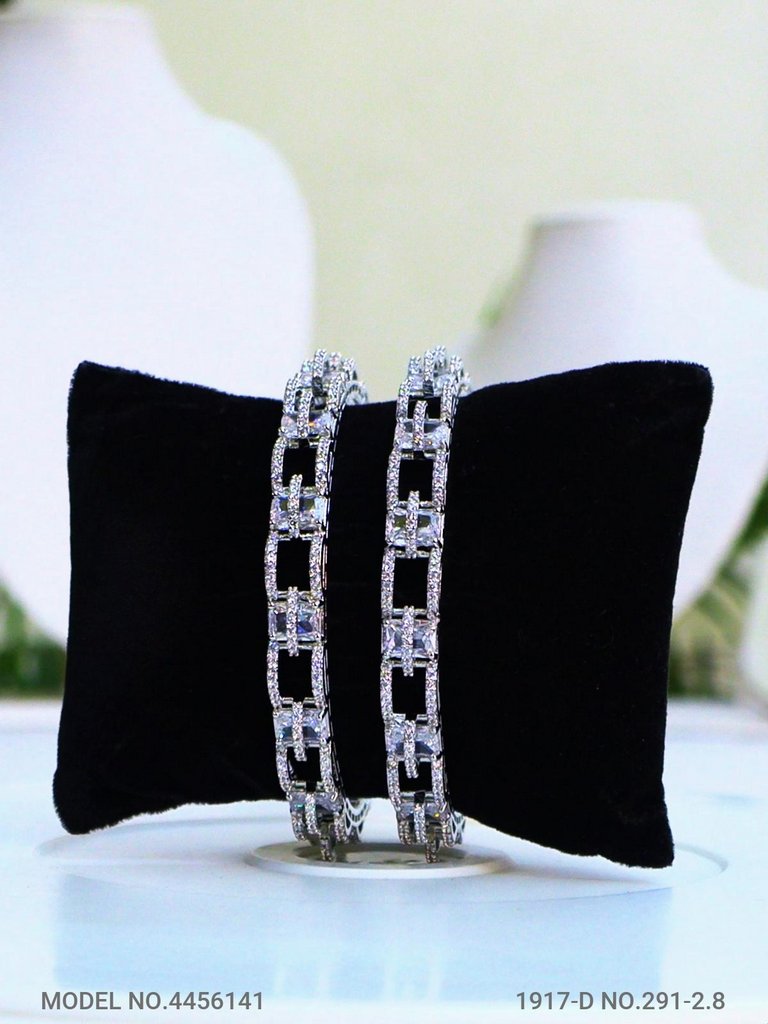 Crown Glow CZ Bangles - Amaara World USA - SKU 4456141