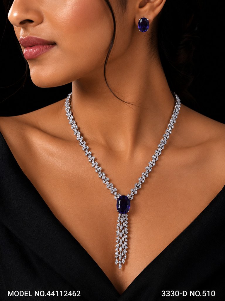 Cz Jewelry Set | Classic Pattern - Style 2 - Amaara World