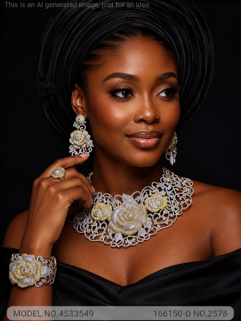 Imitaion Diamond looking Jewelry Set
