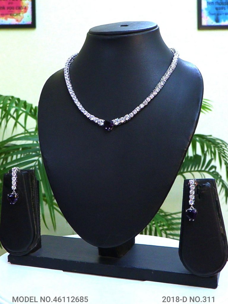 Made In India | Diamond Styled Jewellery Set - Amaara World USA - SKU 46112685