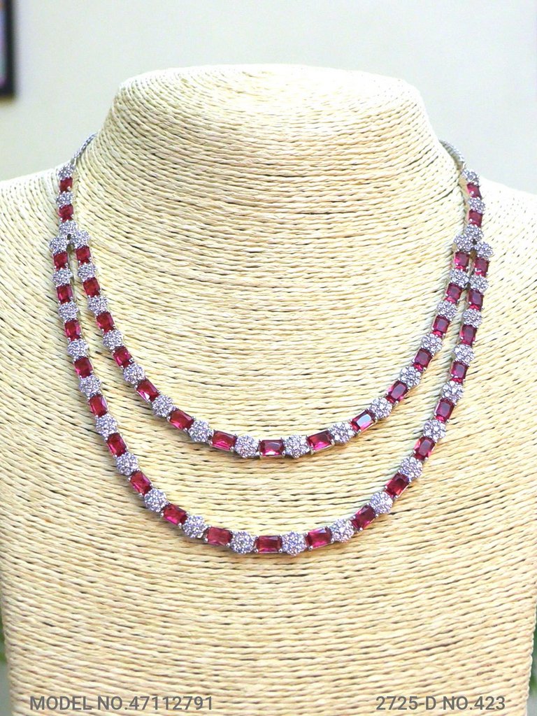 Made in India | Cz Necklace Set - View 2