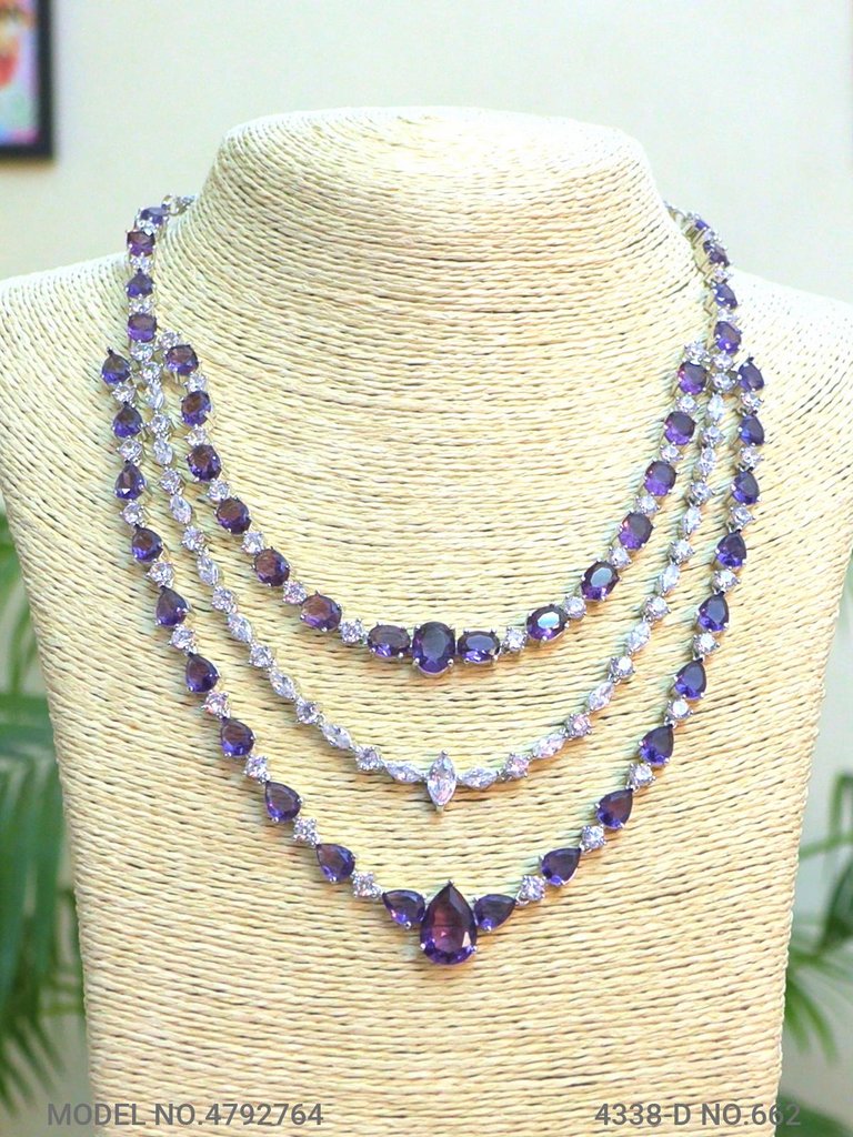Original Zircon Necklace Set - View 2 - Amaara World