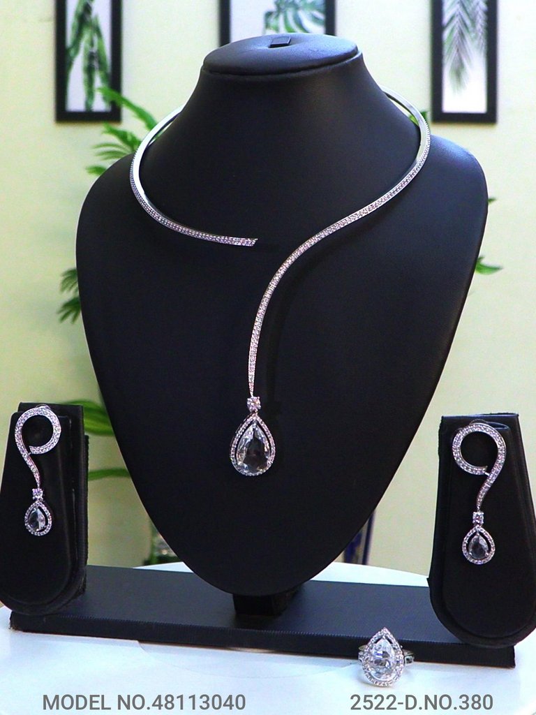 Classic Cz Necklace | Light Sets for All Occasions - Amaara World USA - SKU 48113040