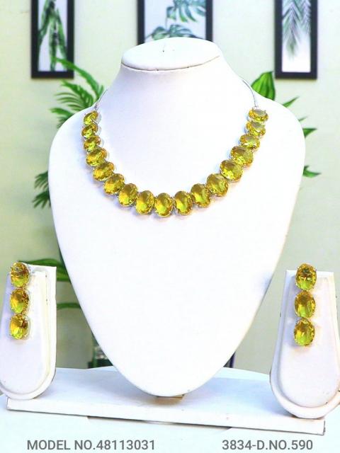 Classic yet Trendy | Cz Fashion Necklace Set - Amaara World