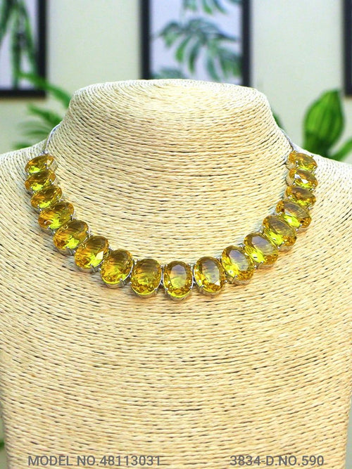 Classic yet Trendy | Cz Fashion Necklace Set - View 2