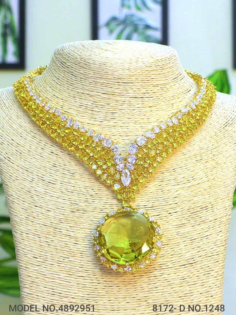 Original Zircon Necklace Set - View 2 - Amaara World