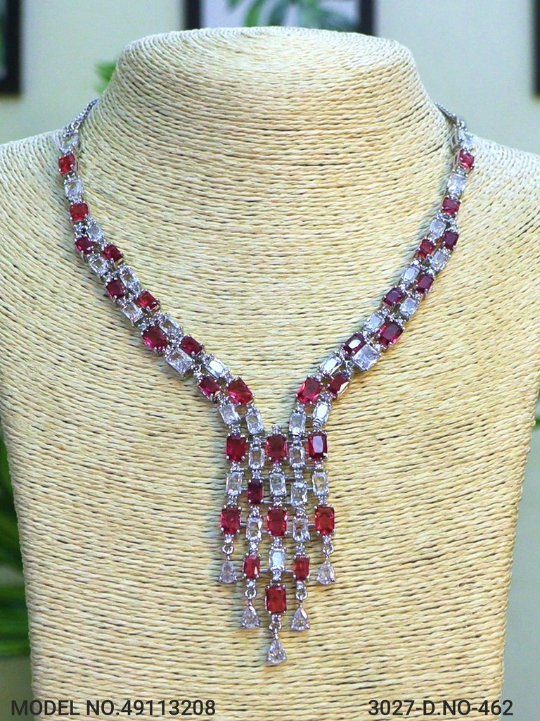 Light weighted CZ Necklace Set - View 2