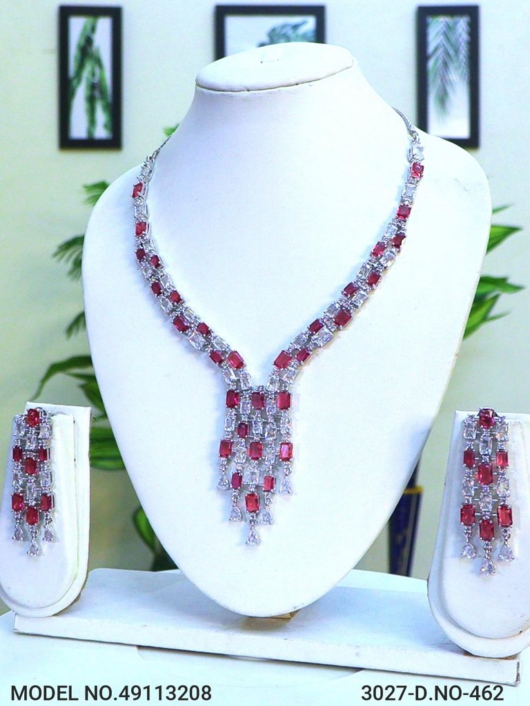 Light weighted CZ Necklace Set - Amaara World