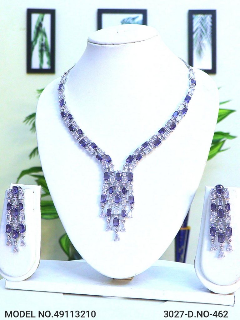 Classic Necklace | AD Jewellery | Handcrafted - Amaara World