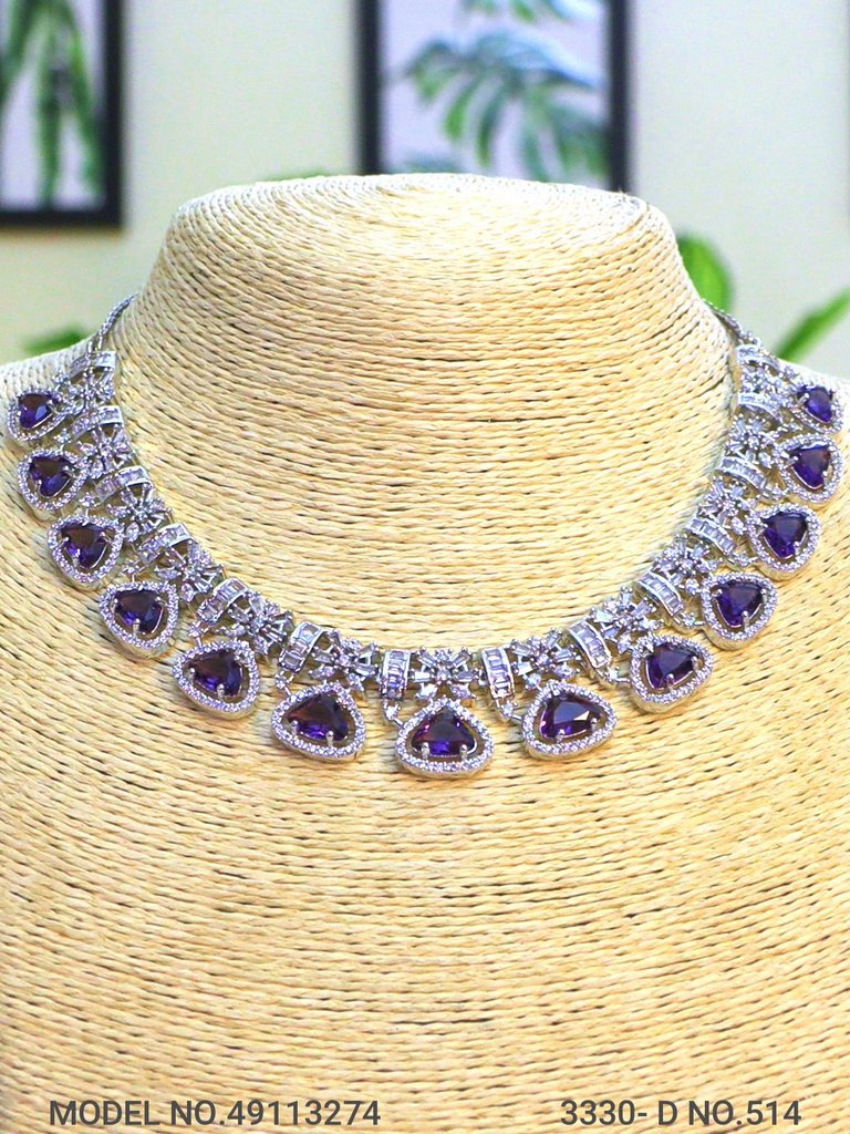 Made in India | Cz Necklace Set - View 2