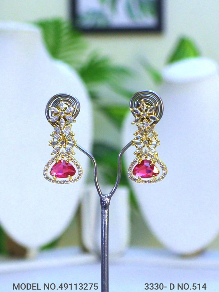 Made In India | Diamond Styled Jewellery Set - View 3