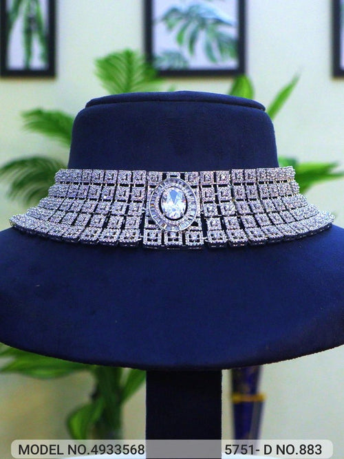 American Diamond Necklace Set - 4933568 - View 2