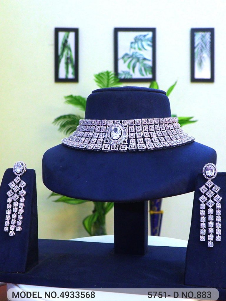 American Diamond Necklace Set - 4933568 - View 1