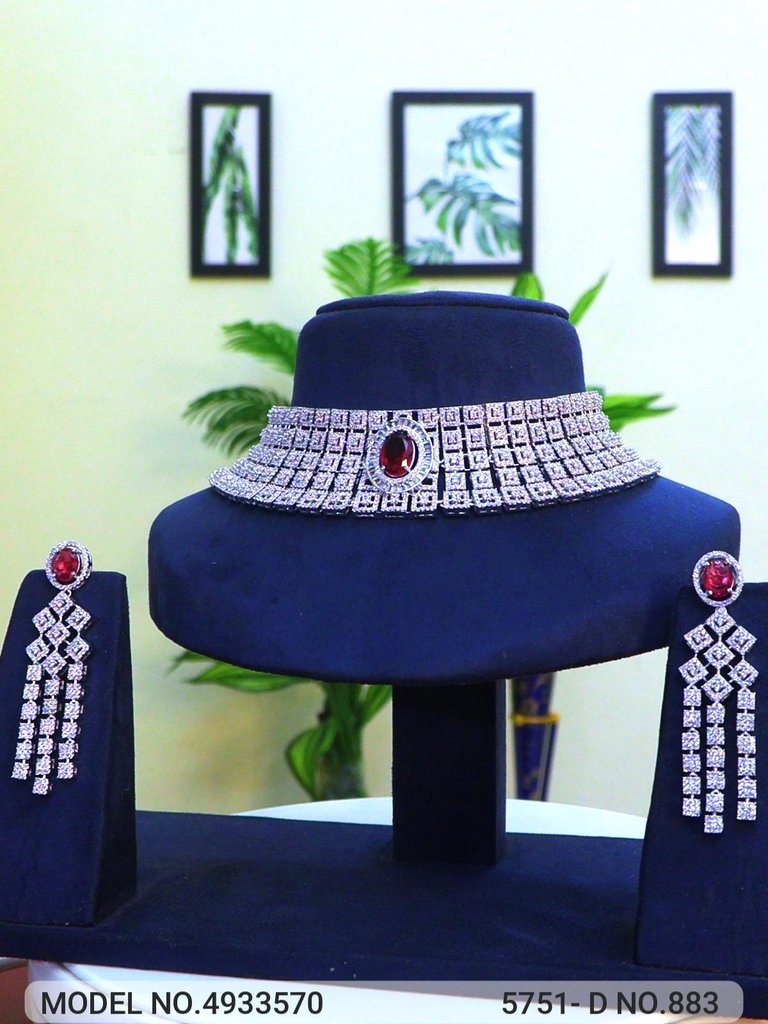 American Diamond Necklace Set - 4933568 - Color variant