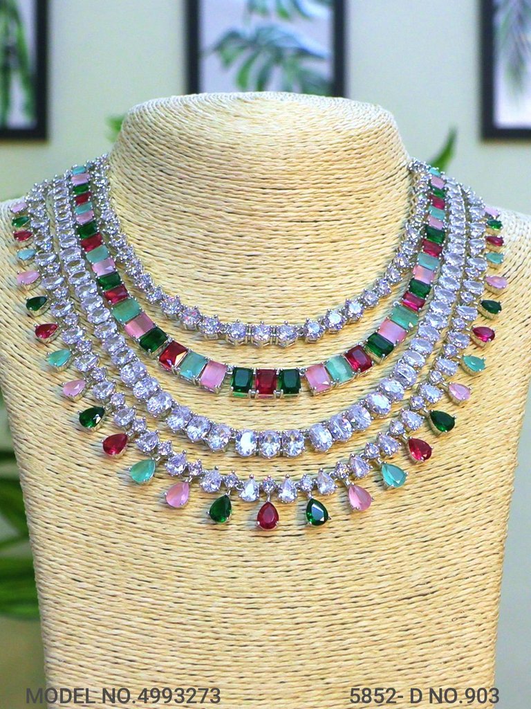 Artificial Diamond Cz Jewelry Set - View 2
