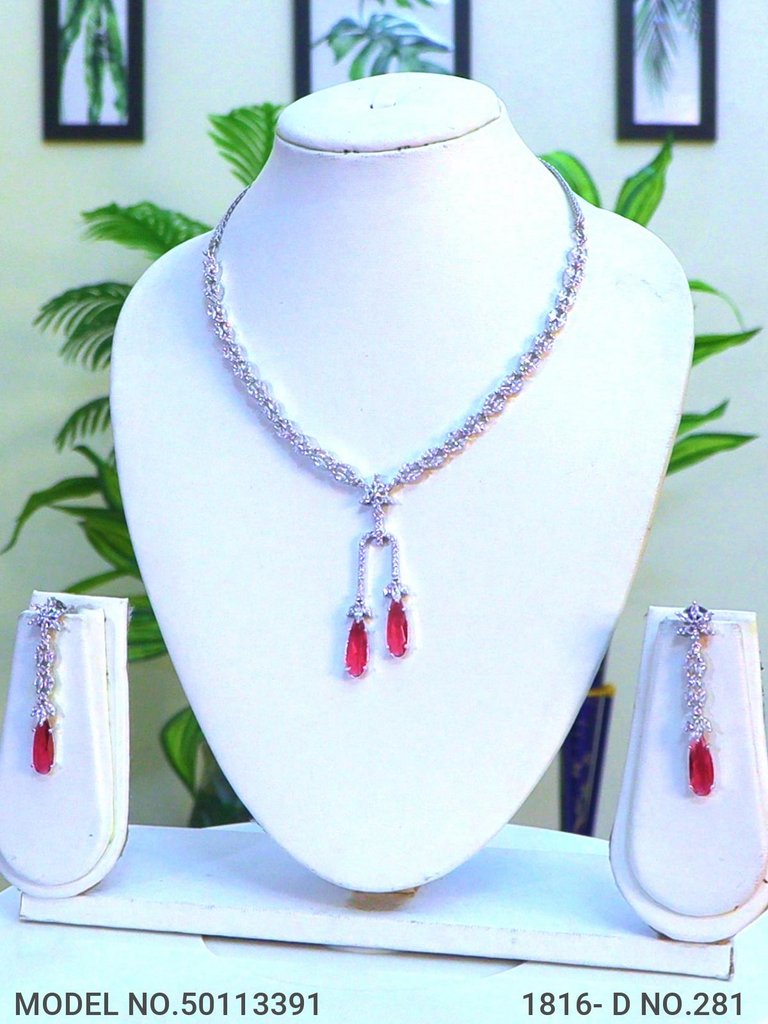 Classic Cz Jewelry Set with Earrings - Amaara World