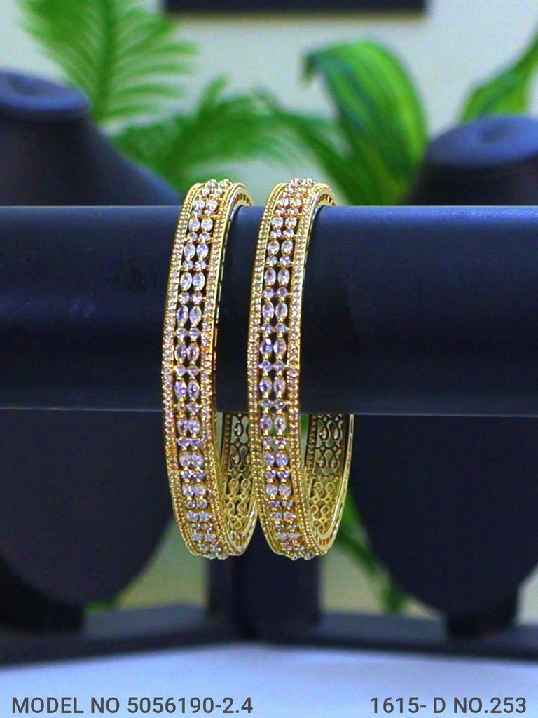 Crown Glow CZ Bangles - Amaara World USA - SKU 5056190