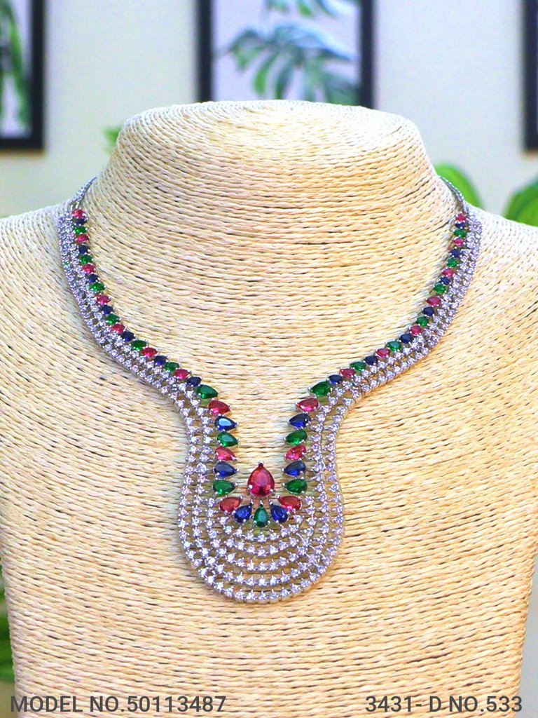 Classic Cz Jewelry Set with Earrings - View 2