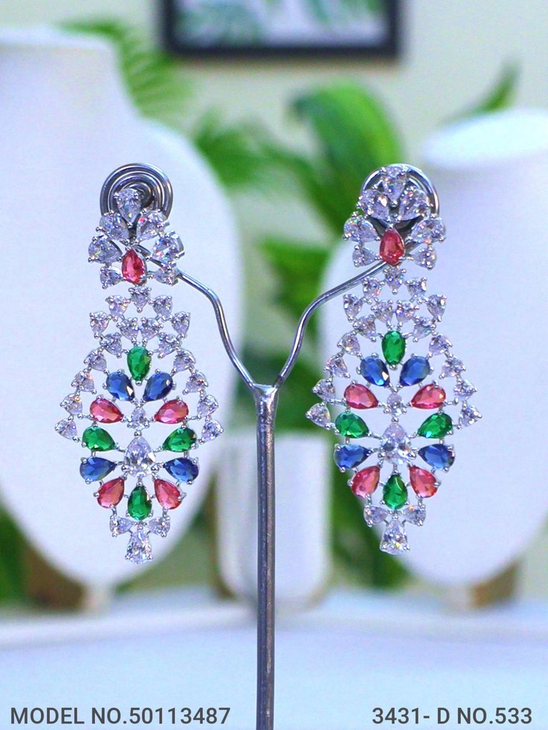 Classic Cz Jewelry Set with Earrings - View 3