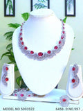 Traditional American Diamond Set - Collar Necklace - Amaara World - SKU 5093522