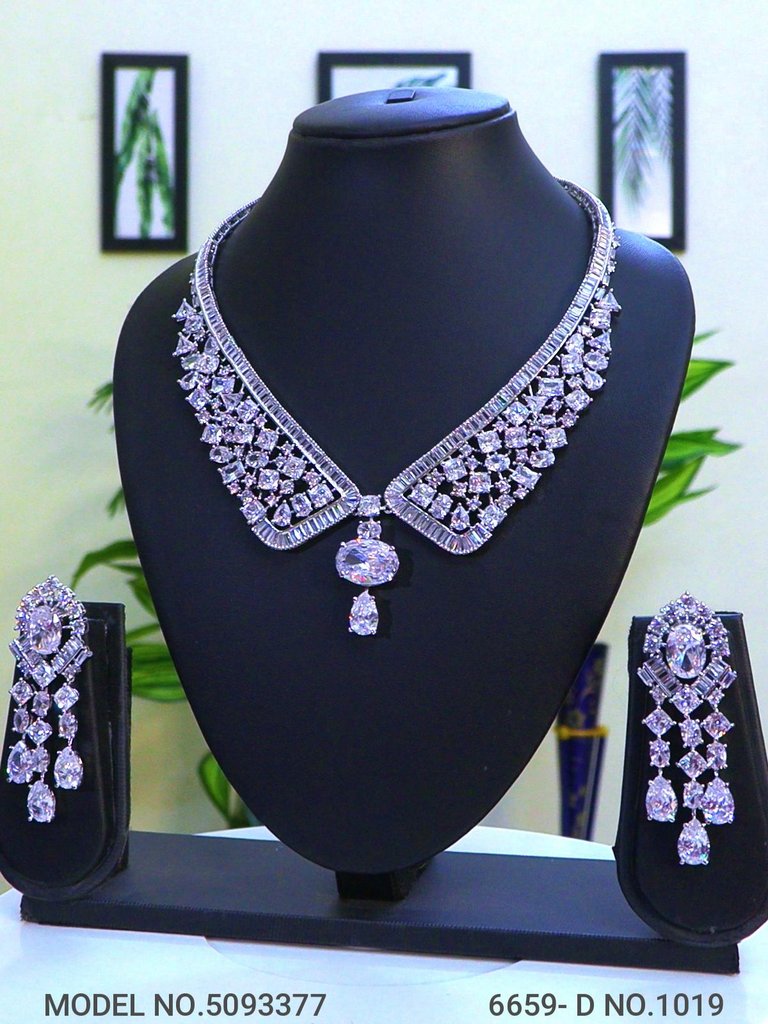 Traditional Design | American Diamond Jewelry Set - Amaara World