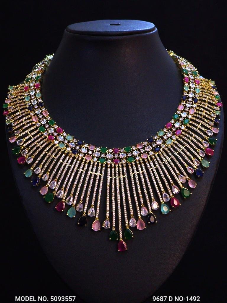 Traditional Design | American Diamond Jewelry Set - View 2