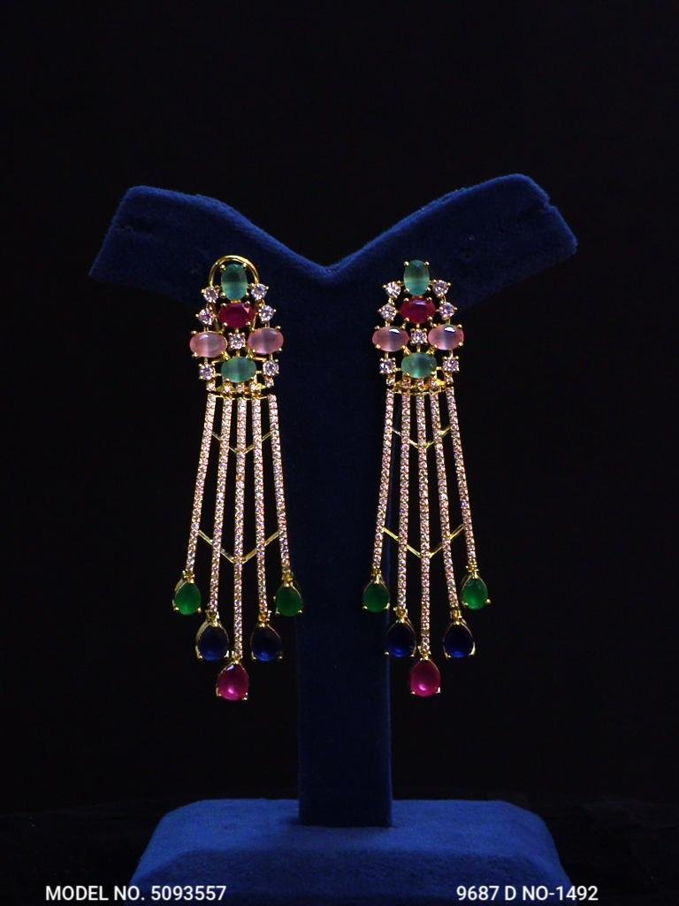 Traditional Design | American Diamond Jewelry Set - View 3