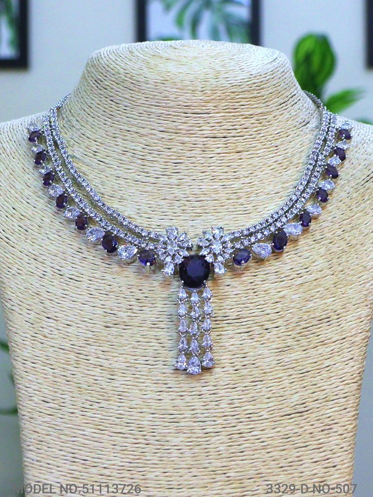 Classic Cz Jewelry Set with Earrings - View 2