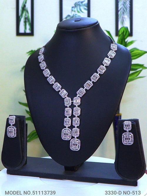 Classic Necklace | AD Jewellery | Handcrafted - Amaara World