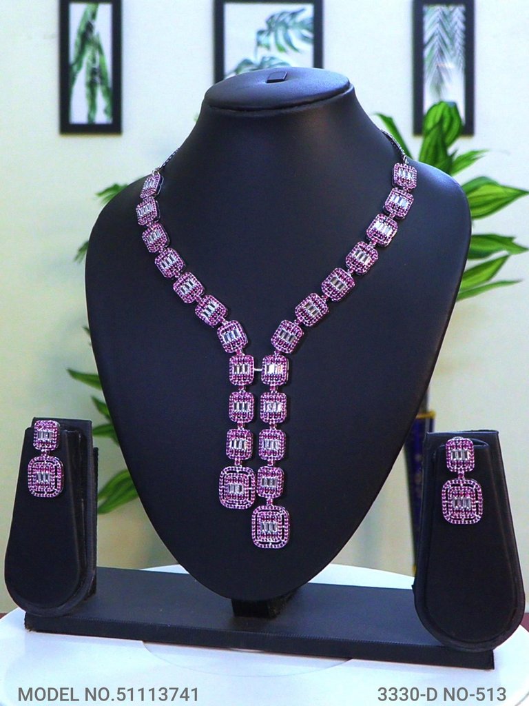 Classic Necklace | AD Jewellery | Handcrafted - Style 3 - Amaara World