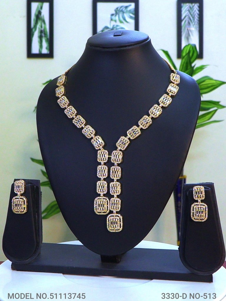 Classic Necklace | AD Jewellery | Handcrafted - Style 4 - Amaara World