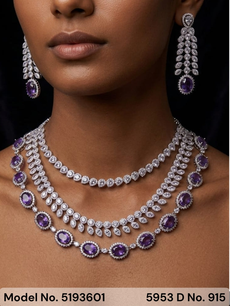 Original Zircon Necklace Set - Style 2 - Amaara World