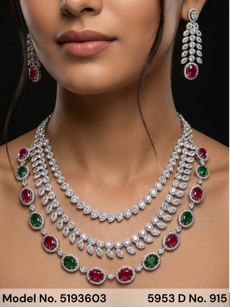 Original Zircon Necklace Set - Style 4 - Amaara World