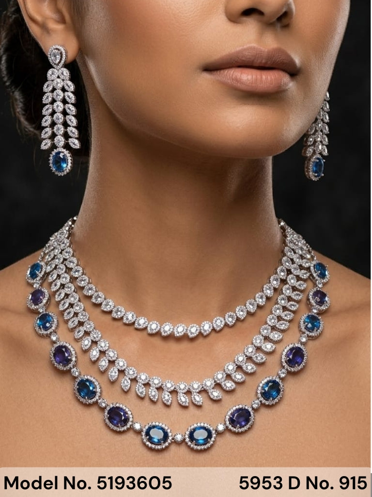 Original Zircon Necklace Set - Style 6 - Amaara World