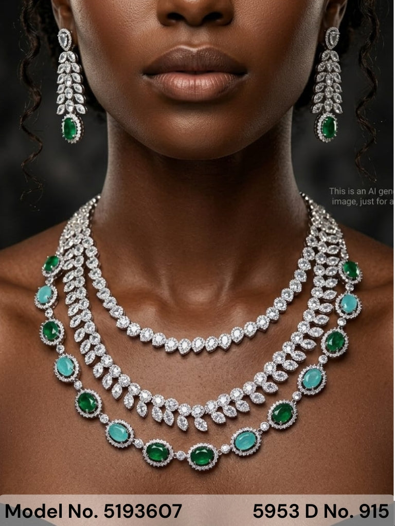 Original Zircon Necklace Set - Style 8 - Amaara World