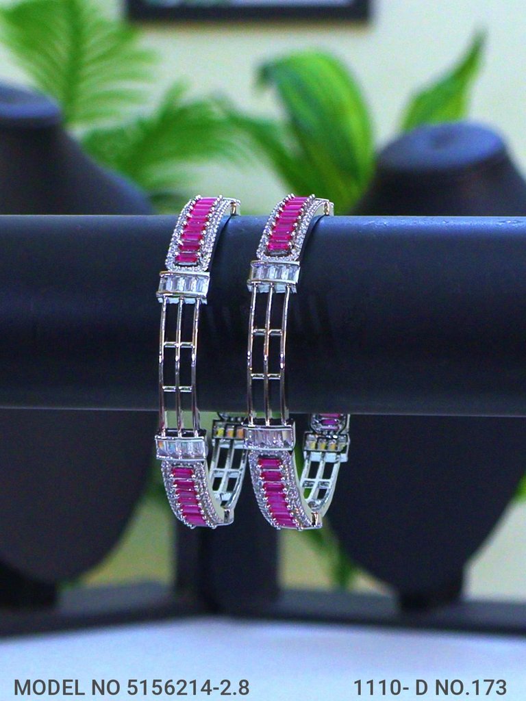 Crown Glow CZ Bangles - Amaara World USA - SKU 5156214