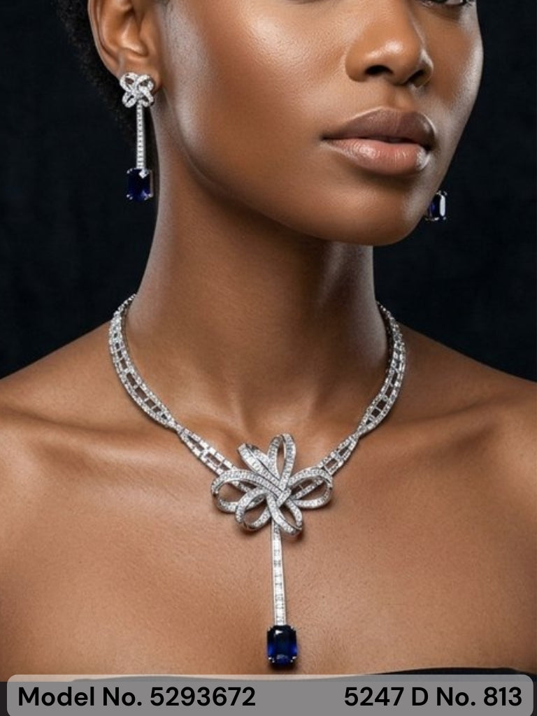 Handmade Traditional Masterpiece Zircon Jewelry Set - Style 1 - Amaara World