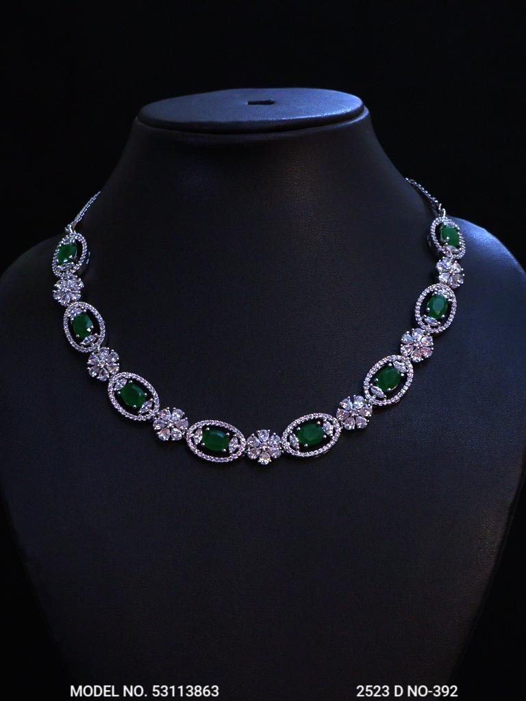 Cz Jewelry Set | Classic Pattern - View 3 - Amaara World
