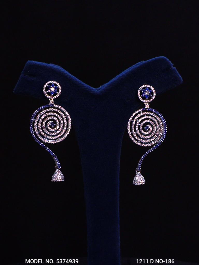 Real Zircon Long Fashion Earrings