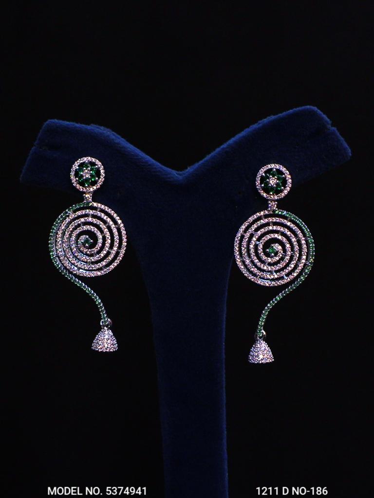 Original Zircon Long Earrings