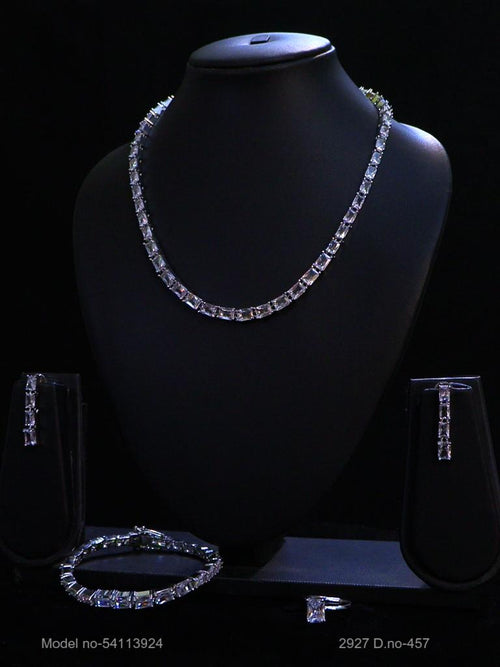 Classic Necklace | AD Jewellery | Handcrafted - Style 1 - Amaara World