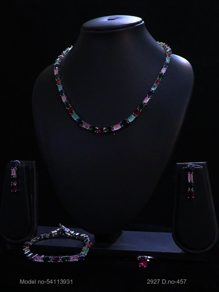 Classic Necklace | AD Jewellery | Handcrafted - Style 7 - Amaara World