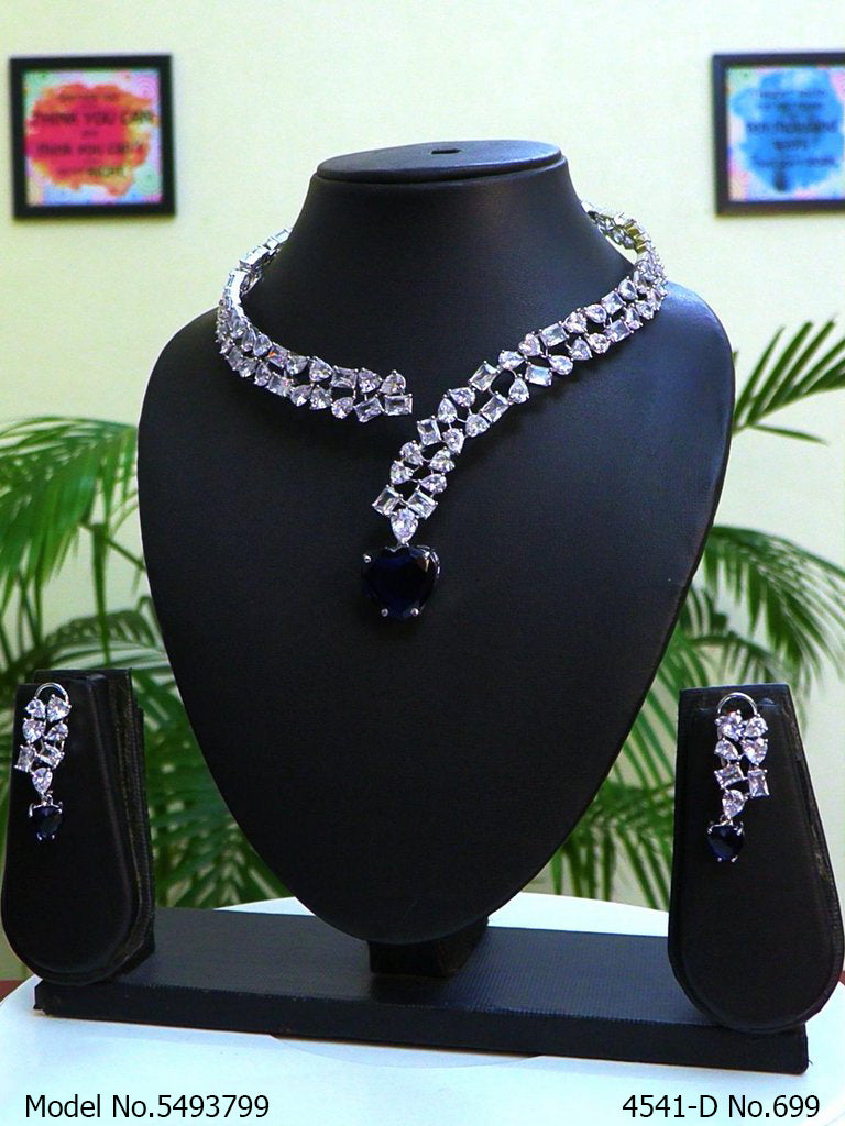 Traditional Design | American Diamond Jewelry Set - Amaara World USA - SKU 5493799